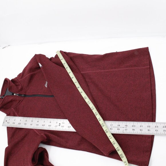 Eddie bauer sweatshirt Women's xs first ascent Burgundy 1/4 zip fleece pullover - Picture 10 of 12